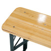 LIFELOOK Outdoor Wooden Folding Beer Table Bench Set Trestle Garden Steel Leg 2X