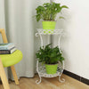 2Tier Plant Stand Metal Flower Pot Planter Holder Shelf Home Garden Display Rack