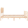 ARKEM Bed Frame with Headboard 160x200 Solid Wood,Solid Wood Bed Bed A7D6