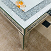 Rectangular Silver Mirrored Coffee Table gular Mirrored w/Crystal Diamonds Inlay