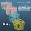 50L Flexible Laundry Basket Plastic Washing Clothes Bucket Home Storage Hampers
