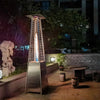 Ross James Luxury Glass Flame Patio Garden Heater Stainless Steel 13 kW Outdoor