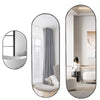 Wall Metal Frame Mirror Bathroom Bedroom Makeup Dressing Oval Pill Shaped Mirror