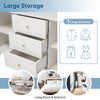 Cabinet Chest of Drawers with Adjustable Shelf Home Storage Cupboard White