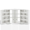 Corner Dressing Table Desk Cupbpard Workstation Foldable Shelf Storage Display