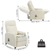 Recliner Chair 6 Points Massage Heating Sofa PU Upholstered Armchair Living Room