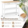 3-Tier Rolling Utility Cart with Lockable Casters-White