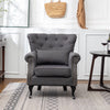 Chesterfield Button Design Wing Back Chair Fireside Armchair Lounge Sofa+Cushion