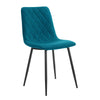 Dusk Annie Teal Blue Velvet Set of 4 Dining Chairs RRP £248