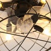 Modern Industrial 17"Ceiling Fan Light LED Chandelier Lamp 3 Speed with Remote