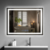 LED Bathroom Mirror Illuminated Demister 3 Color Touch Switch Wall Mounted Black