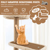 Multi-Level Cat Tree Tower Indoor 90 cm Cat Tree Climbing Stand Scratching Posts
