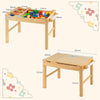 2-in-1 Kids Activity Table Wooden Children Activity Table W/ Reversible Tabletop
