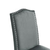 2/4x Grey Dining Chairs Kitchen Seat High Back Velvet Upholstered Knocker Back