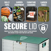 Outdoor Garden Storage Box Chest Cushion Equipme Lid Shed Plastic 310L Black