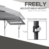 3 x 3(m) Pop Up Gazebo, Instant Shelter with Extend Dual Awning, Grey