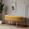 Window Seat Chenille Ottoman Storage Box Bed End Sofa Bench Buttoned Foolstool