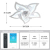 LED Ceiling Fan Light Dimmable Living Room Chandelier Lamp With Remote Wuqmepigy