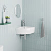 435mm Ceramic Cloakroom Bathroom Small Quarter Corner Basin Sink Wall Mounted