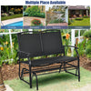 Costway 2-Person Patio Swing Glider Bench Outdoor Glider Loveseat Chair