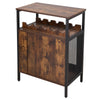 Retro Storage Cabinet Sideboard and Buffet Table with Wine Holder Cupboard