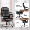 Ergonomic Computer Desk Chair w/ Adjustable Height & Upholstered Seat