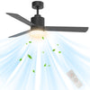 52" LED Ceiling Fan with Light 6 Speed 3 Colour Timer Remote Bedroom Living Room