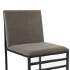 Dusk Rae Dark Taupe Velvet & Black Metal Set of 2 Dining Chairs