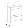 Narrow Dark Oak Sofa Side Table with Storage Shelf – Space-Saving Console Table