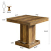 31.5-Inch Square Dining Table for 4, Farmhouse Kitchen Table with Pedestal Base