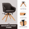 Modern Swivel Accent Chair Set of 2 Ergonomic Armchairs Home Writing Desk Chairs