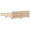 Bed Frame with Headboard 135x190 Double Solid Wood Pine F6U7