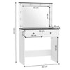Dressing Table with LED Mirror Makeup Desk Vanity Table with 2 or 5 Drawers New