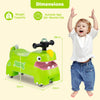 Ride on Toy Baby Dinosaur Sliding Car with Horn Music Lights Green