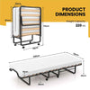 Portable Metal Bed Frame Folding Bed with Memory Foam Mattress
