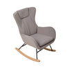 Light Grey Velvet Single Sofa Rocking Chair Recliner Lounge Living Room Armchair