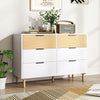 White Chest of 6 Drawers Storage Cabinet Display Sideboard Living Room Bedroom