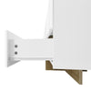 Modern TV Stand with 3-Door 2-Drawer Storage Cabinet Unit for Living Room White