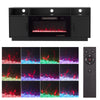 60'' TV Stand with 30'' Electric Fireplace Storage Cabinet Media Entertainment