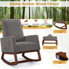 Modern Rocking Chair Upholstered Fabric Armchair Accent Glider Rocker Chair