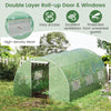 400 x 300 x 200 cm Outdoor Walk-in Tunnel Greenhouse-Green