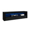 TV Stand Modern High Gloss Doors Entertainment Unit Cabinet With RGB LED Lights