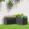 Metal Garden Raised Bed L-Shaped Vegetable Herbs Planter Box Flower Grow Trough