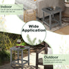 Outdoor Side Table Weather-Resistant HDPE Adirondack Table Patio End Table Grey