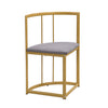 Dining Table and Chairs Set 6 Kitchen Table with MDF White Marble Tabletop Gold