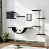 Wall Mounted Cat Tree Cat Shelf Set, Cat Wall Furniture with Cat Hammocks Indoor