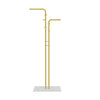 Free Standing Coat Stand Rack Granite Stone Base Metal Tube Garment Clothes Rail