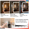 Bedroom Dressing Vanity Table Large Makeup Desk with LED Lighted Mirror 7 Drawer