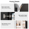 Arched Bathroom Mirror Cabinet Metal Framed Premium Black Wall Mounted Storage