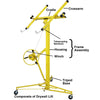 Heavy Duty Tool Drywall Hoist Caster 16FT Lift/Lifter Plaster Board Panel Sheet